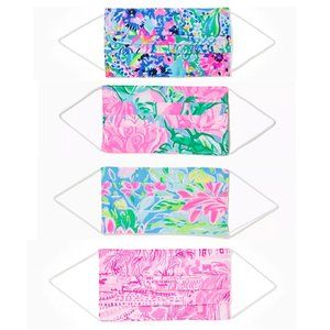 NWT Lilly Pulitzer Adult Face Masks Qty 4 - Printed, Non-Medical - Unused/Unworn